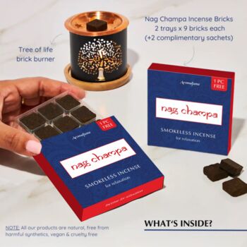 Nag Champa Incense Bricks And Burner Set, 3 of 3