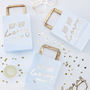 Blue Gold Foiled Hip Hip Hooray Party Bags, thumbnail 1 of 4