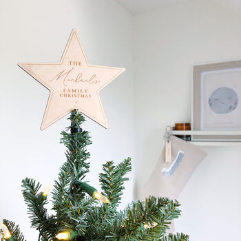 Personalised Family Christmas Star Tree Topper, 2 of 5
