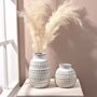 Set Of Two Cream White Ceramic Vases, thumbnail 1 of 7