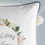 Personalised Floral Wedding Cushion, thumbnail 3 of 3