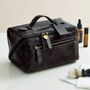 Personalised Leather Lay Flat Wash Bag, thumbnail 2 of 11