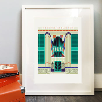 Art Deco London The Hoover Building Illustrated Poster, 2 of 3