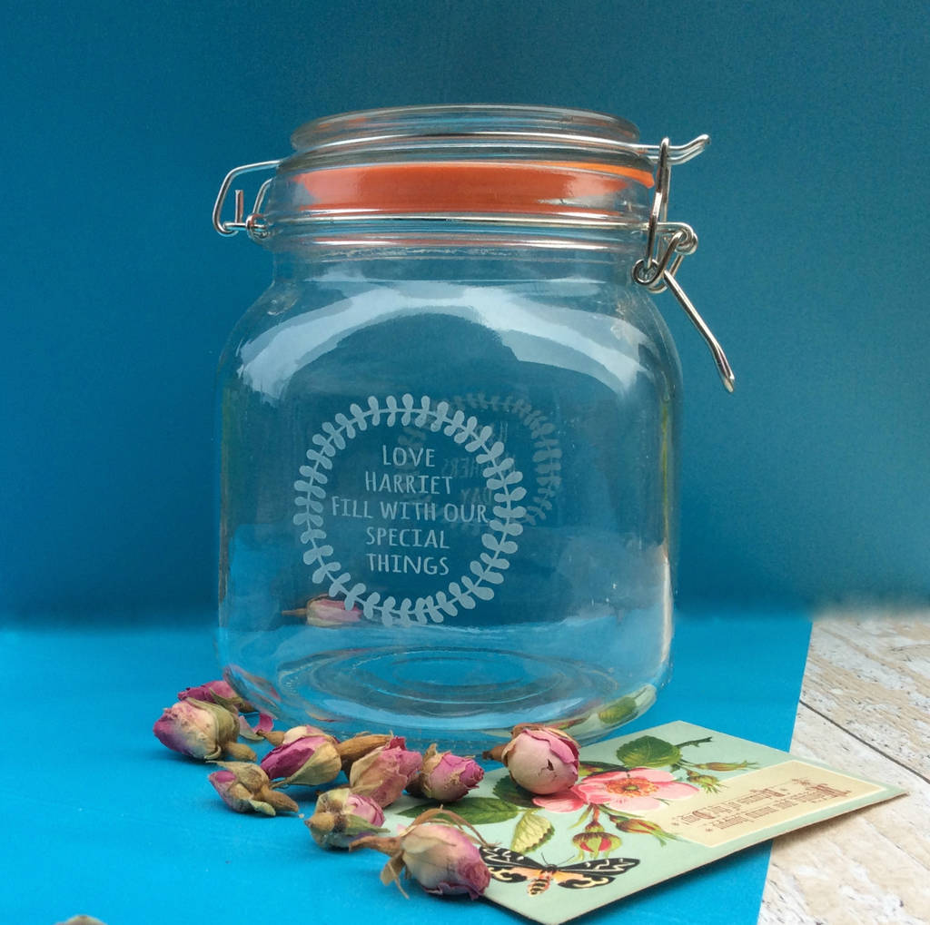 Personalised Mothers Day Glass Storage Jar By Hunter Gatherer