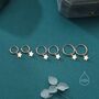 Sterling Silver Delicate Star Huggie Hoop Earrings, thumbnail 2 of 12