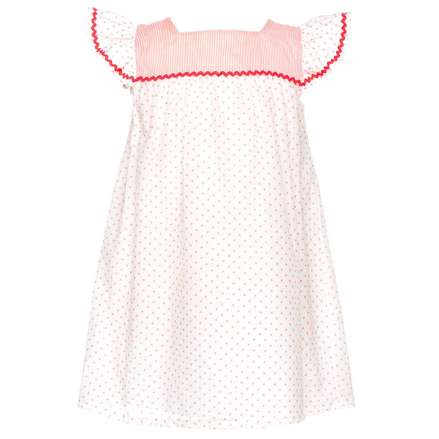 girls summer dress summer cotton pink stars and stripes by holly hastie ...