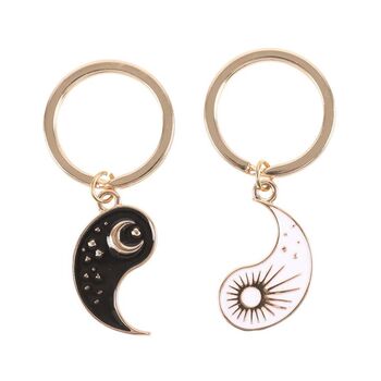 Pair Of Yin Yang Best Friend Keyrings, 3 of 3