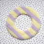 Butter Yellow And Lilac Stripe Hanging Letter, thumbnail 4 of 4