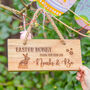 Personalised Easter Bunny Wooden Sign, thumbnail 2 of 7