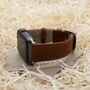 Personalised Brown Leather Strap For Apple Watch, thumbnail 1 of 7