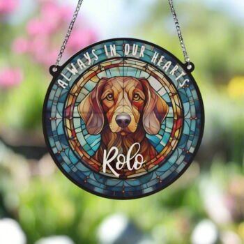 Dachshund Red Memorial Suncatcher, 6 of 6