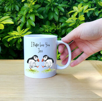 Personalised I Puffin Love You Mug, 4 of 4