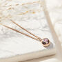 Molten Orb Large Cz Birthstone Necklace, thumbnail 4 of 9