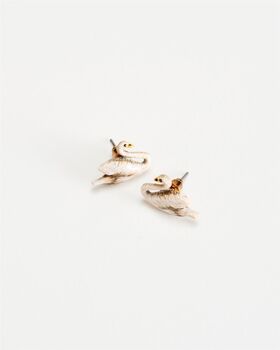 Enamel Swan Earrings, 2 of 4