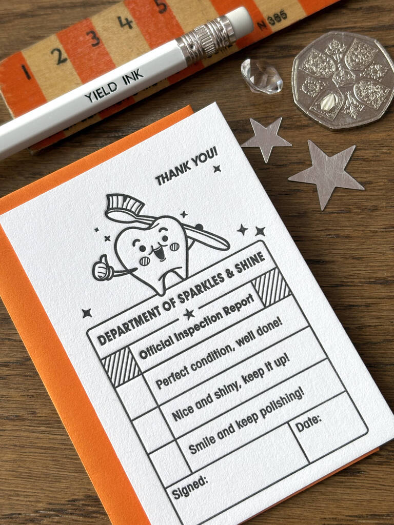 'Tooth Fairy' Letterpress Mini Calling Cards, 1 of 4