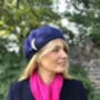 Navy Beret With Optional Veil And Accessories, thumbnail 3 of 12
