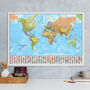 World Map Poster With Flags Panel, thumbnail 2 of 8