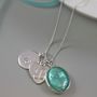 Silver Necklace With Murano Glass Oval And Initial, thumbnail 8 of 10