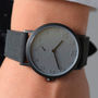 Pvd Grey Stainless Steel Watch With Alcantara Strap, thumbnail 3 of 9