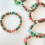 Christmas Heishi Disc Bead Bracelet, thumbnail 4 of 7