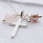 Girl's Sterling Silver Christening And Baptism Necklace, thumbnail 2 of 6
