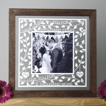Personalised Wedding Lyric Or Quote Papercut, 2 of 10