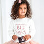 Aw Promoted To Big Sister Embroidered Sweatshirt Jumper, thumbnail 1 of 6