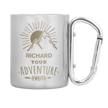Personalised Your Adventure Awaits Stainless Steel Mug, 5 of 5