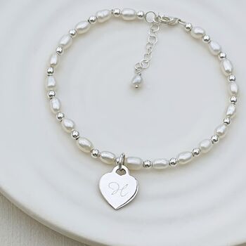 Personalised Silver And Freshwater Pearl Bracelet, 4 of 4