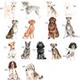 Personalised Watercolour Reserved For Dog Cushion, thumbnail 7 of 7