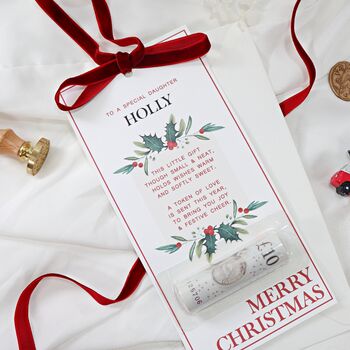 Christmas Cash Gift Money Holder Personalised Christmas Gift For Daughter Niece Granddaughter, 3 of 8