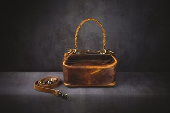 Leather Handbag Womens Shoulder Bag Small, 3 of 12