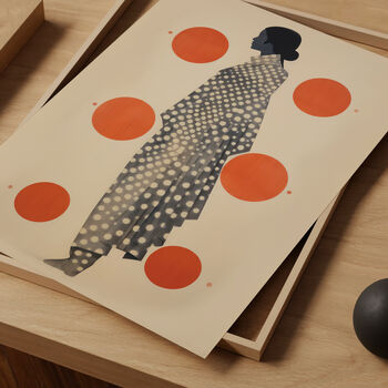 Red Dot Silhouette Art Print, 4 of 4