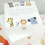 Luxury Cute Animals White Wooden Baby Memory Box, thumbnail 1 of 7