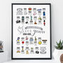 Personalised 25th Silver Wedding Anniversary Print, thumbnail 2 of 6