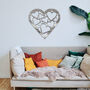 Modern Love Heart Metal Wall Art Home Decoration, thumbnail 1 of 11