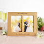 Solid Oak Double Aperture Personalised Photo Frame, thumbnail 4 of 9