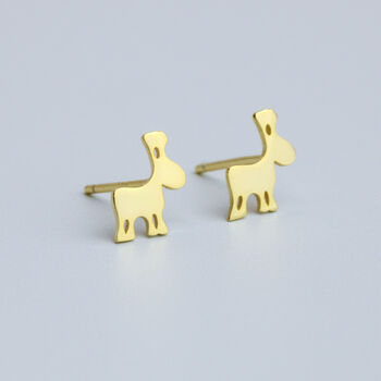 Sterling Silver Gold Colour Christmas Stud Earrings, 3 of 7