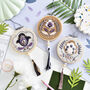 Cream On Beige Mini Folk Art Hoop Kit, thumbnail 3 of 3
