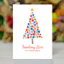 Sending Love At Christmas Tree Card, thumbnail 1 of 2