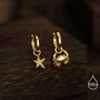 Sterling Silver Crab And Starfish Huggie Hoops, thumbnail 2 of 12