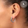 Sterling Silver Chunky Hoop Stud Earrings, thumbnail 1 of 5
