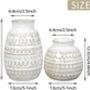 Set Of Two Cream White Ceramic Vases, thumbnail 3 of 7