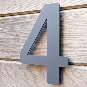 Modern Grey House Numbers 200mm Acrylic Floating, 7 of 12