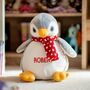Embroidered Penguin 'Hideaway Pouch' Soft Toy, thumbnail 3 of 6