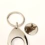 Actual Photo Trolley Token Keyring, Shiny Silver Alloy, thumbnail 4 of 6