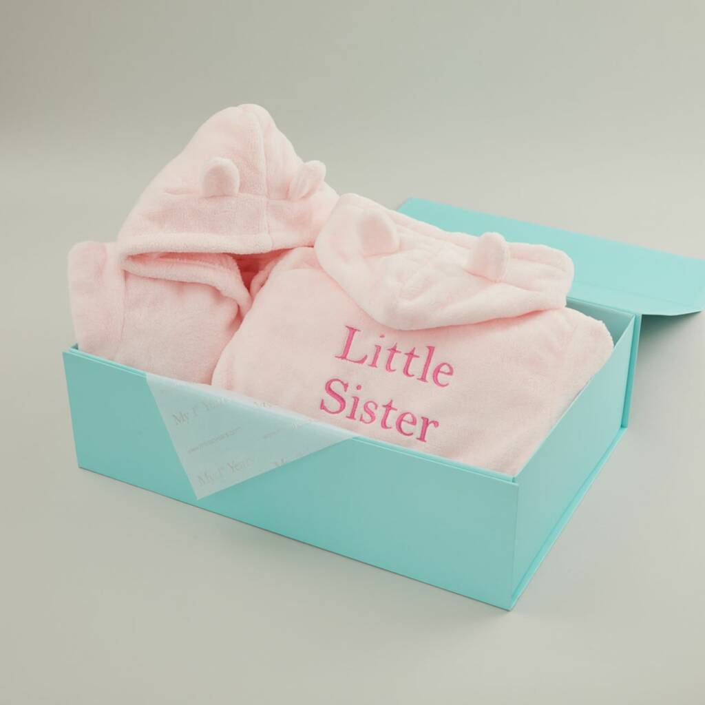 Image of Matching Pink Sibling Robe Set