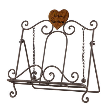 Personalised Heart Vintage Baking Cookbook Stand, 2 of 10