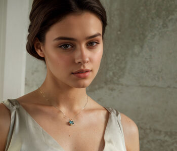 Padlock Heart Gemstone Necklace, 2 of 6