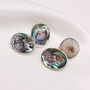 Sterling Silver And Abalone Oval Cufflinks, thumbnail 1 of 3